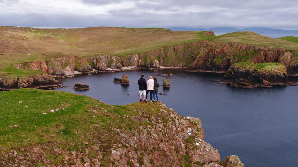 Exploring Shetland's wild coastline
