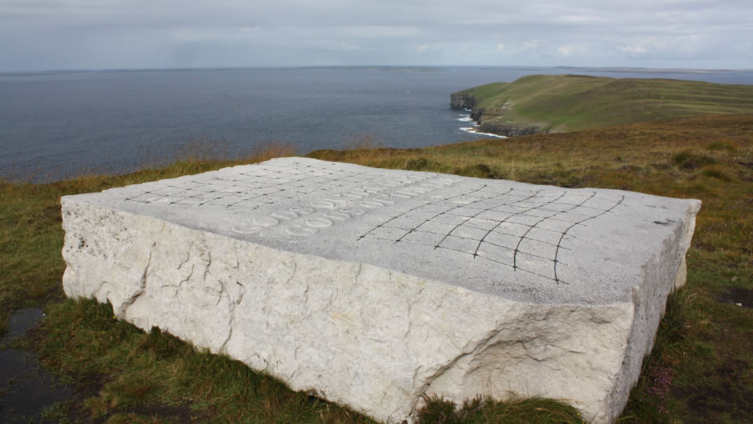 Ian Hamilton Finlay sculpture on Rousay