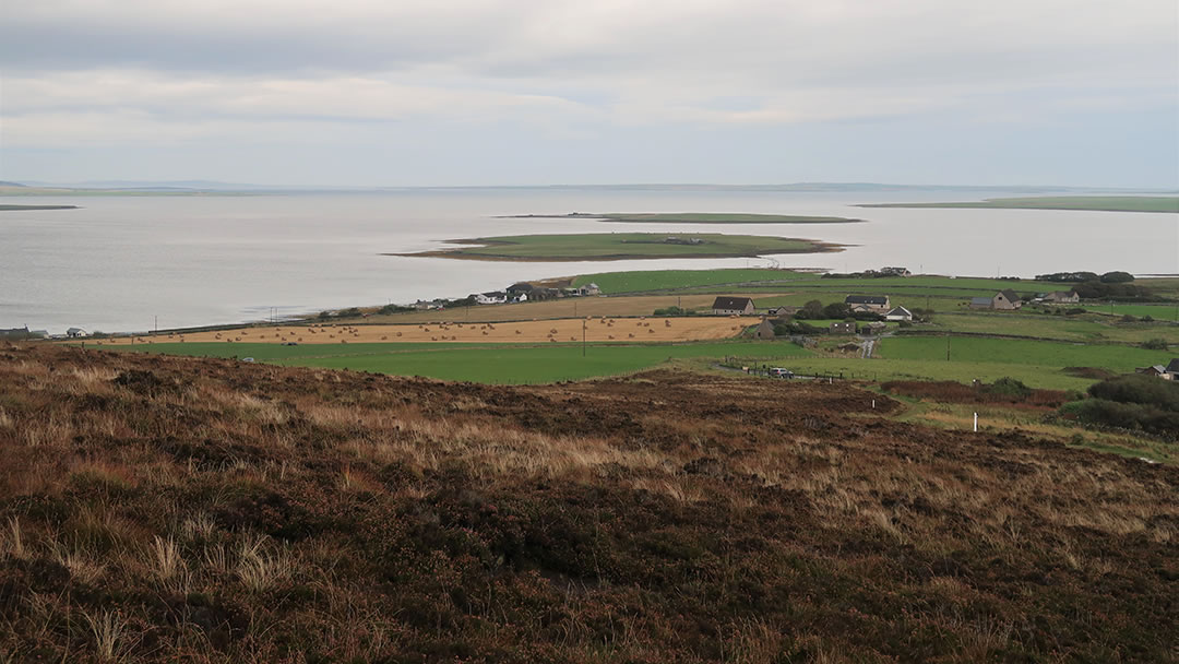 The view from Cuween Hill Chambered Cairn