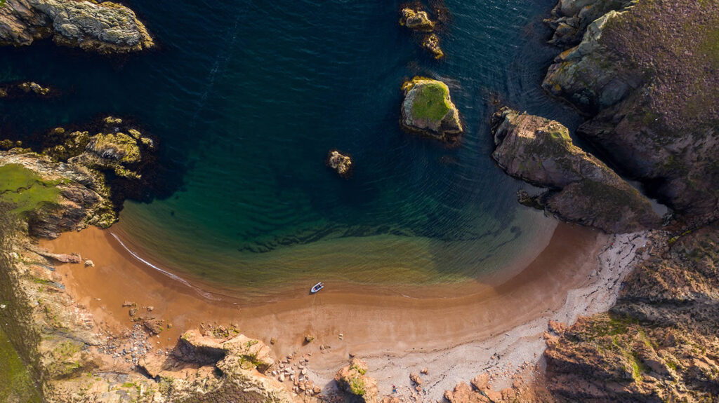 Near Gilsa Ayre in Muckle Roe, Shetland