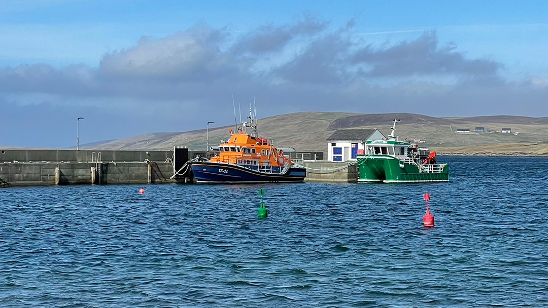 The Eid lifeboat, Aith, Shetland