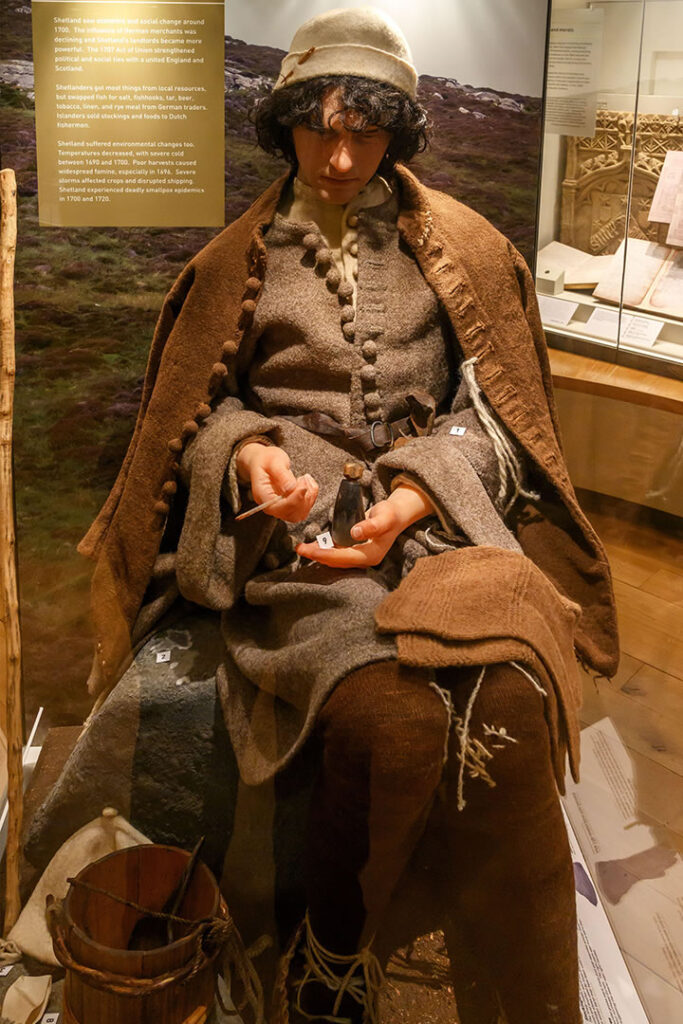 The Gunnister man - whose clothing was preserved in a peat bog