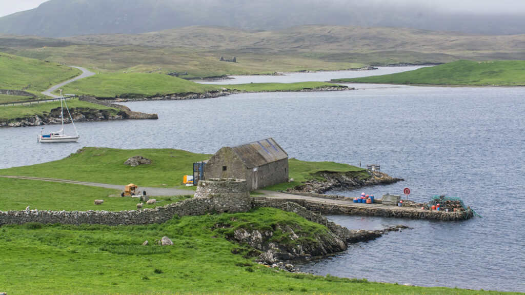 West Lunna Voe in the Shetland Islands
