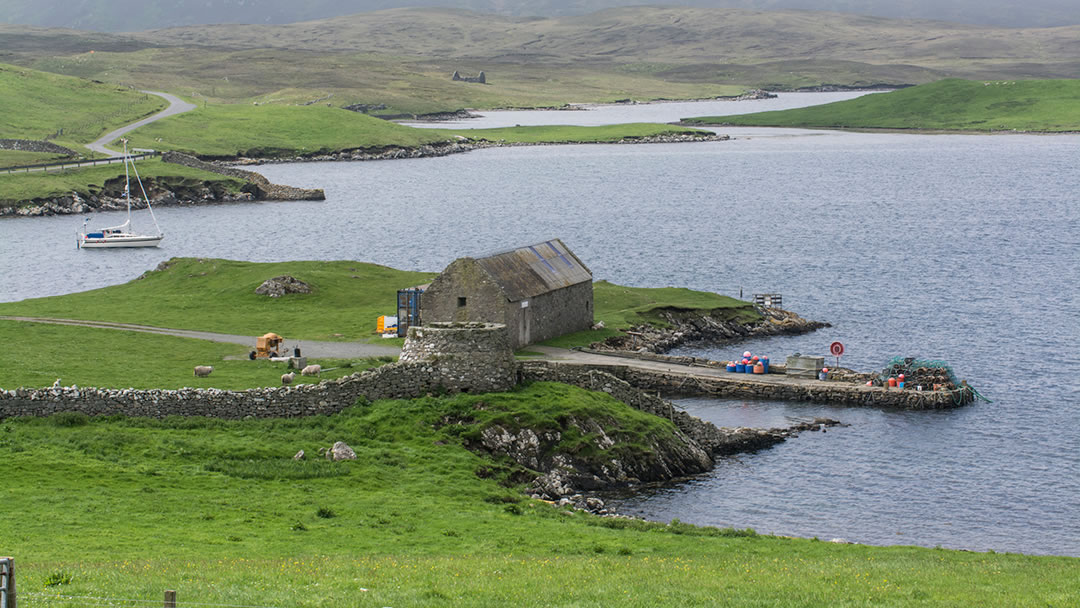 West Lunna Voe in the Shetland Islands