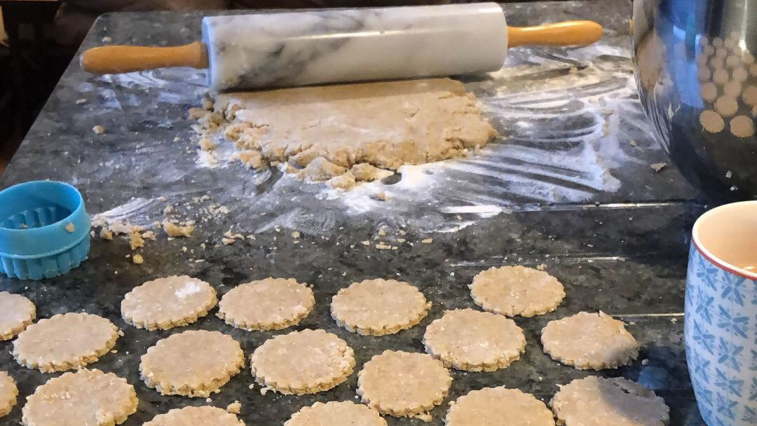 Delicious oatcakes ready for the oven