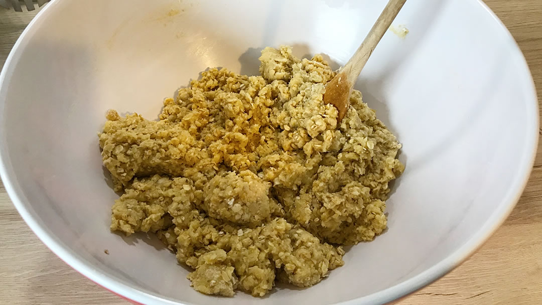 Porridge oat biscuits mixture