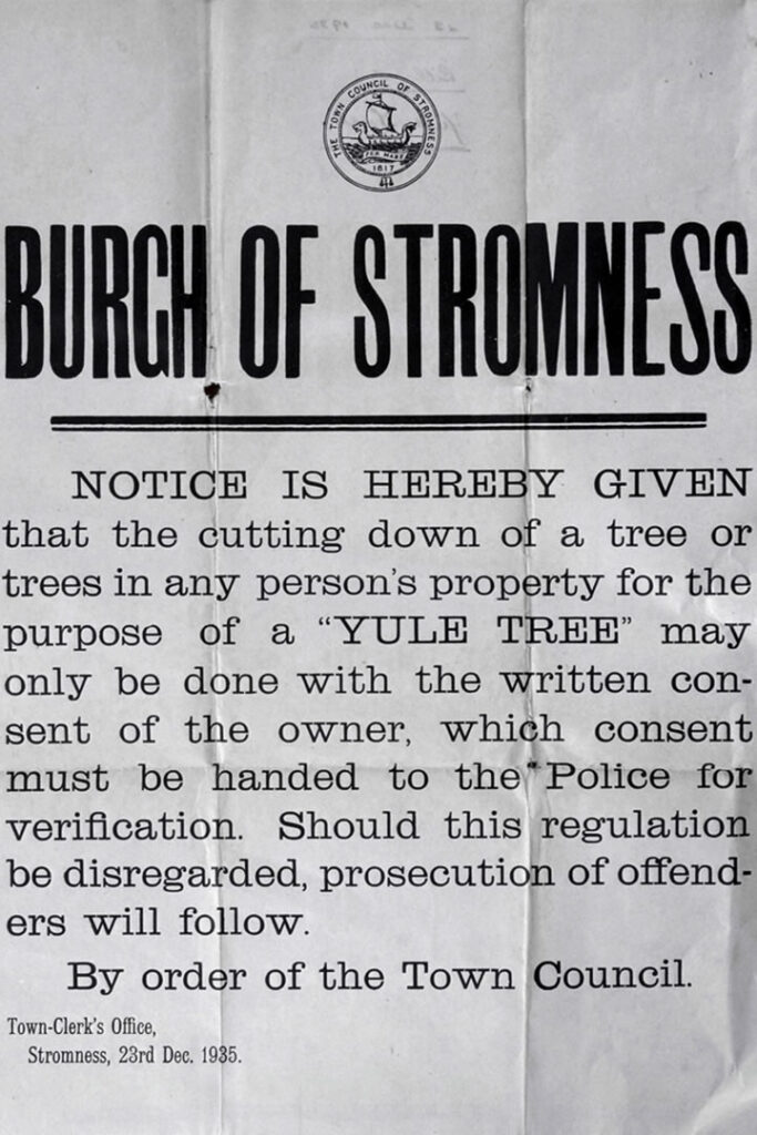 Yule Tree notice