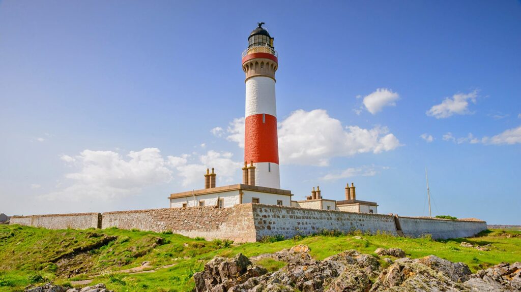 Buchan Ness Lighthouse in Boddam, Aberdeenshire