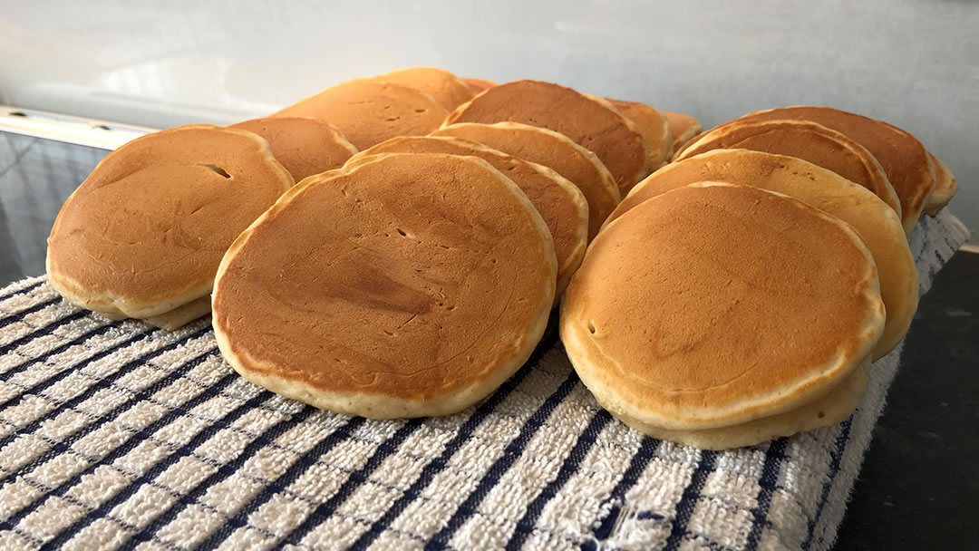Drop scones - finished on towel