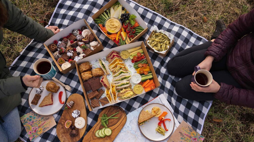 Enjoying a picnic with Island Deli products