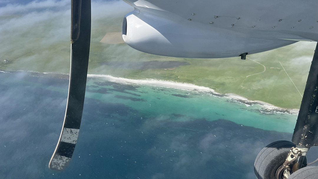On the world's shortest flight between Westray and Papay
