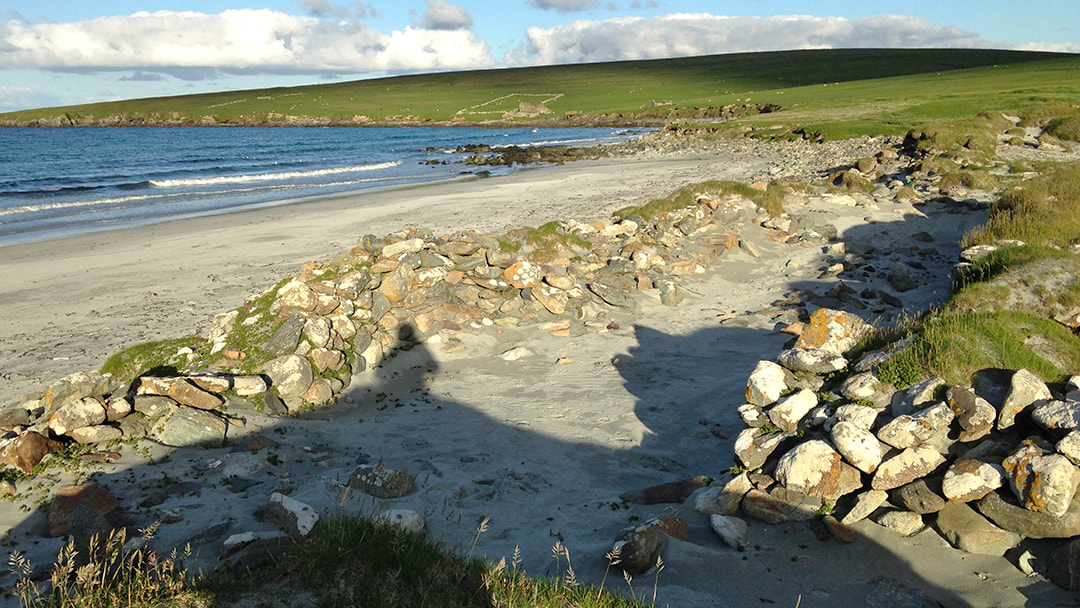 Sandwick longhouse is an interesting settlement in Unst, Shetland