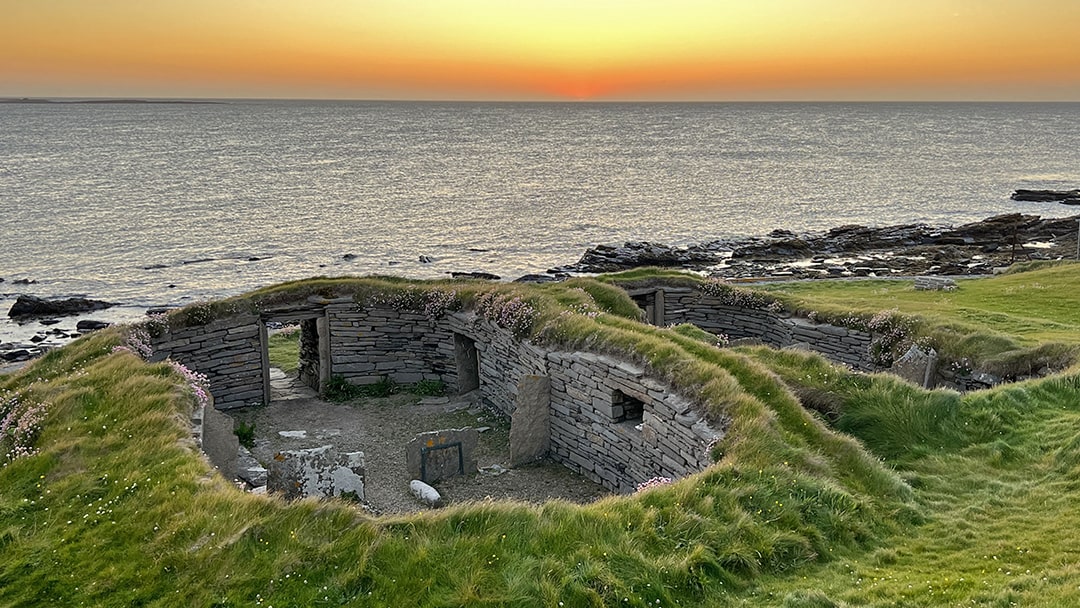 The Knap of Howar at sunset