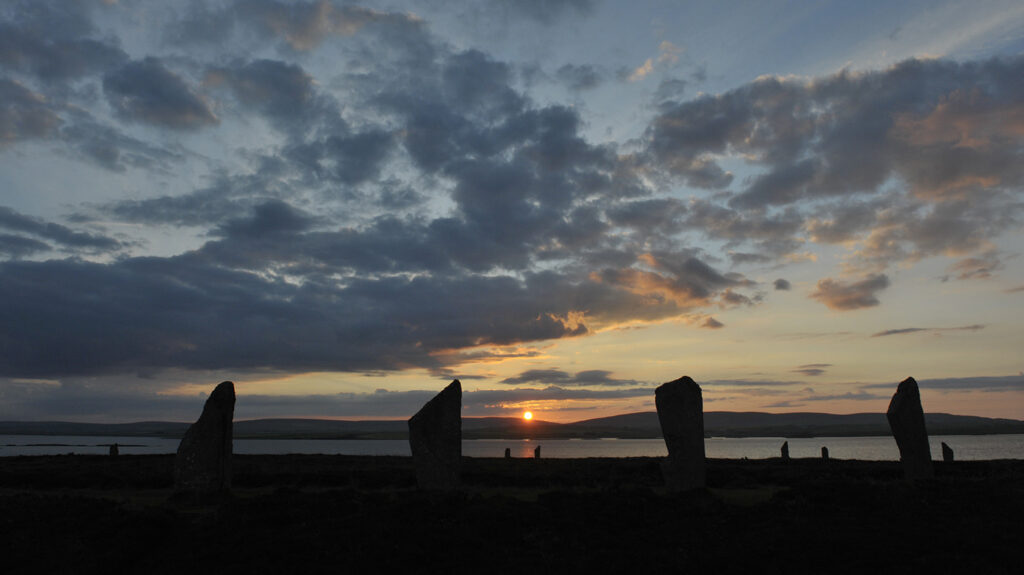The Ring of Brodgar at dusk