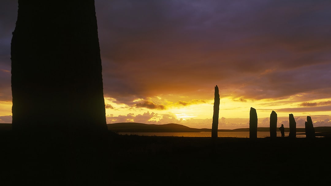 The Ring of Brodgar at dusk
