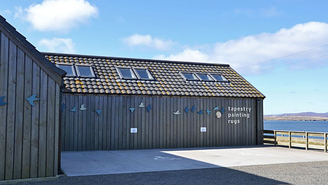 The exterior of the Hoxa Tapestry Gallery