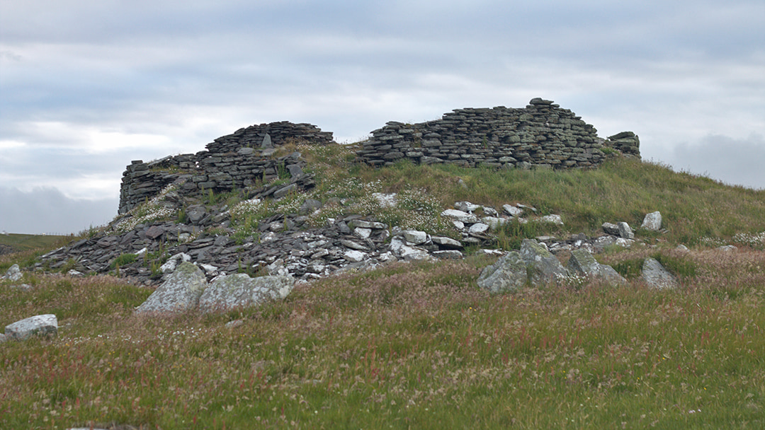 The impressive Burland Broch in Shetland