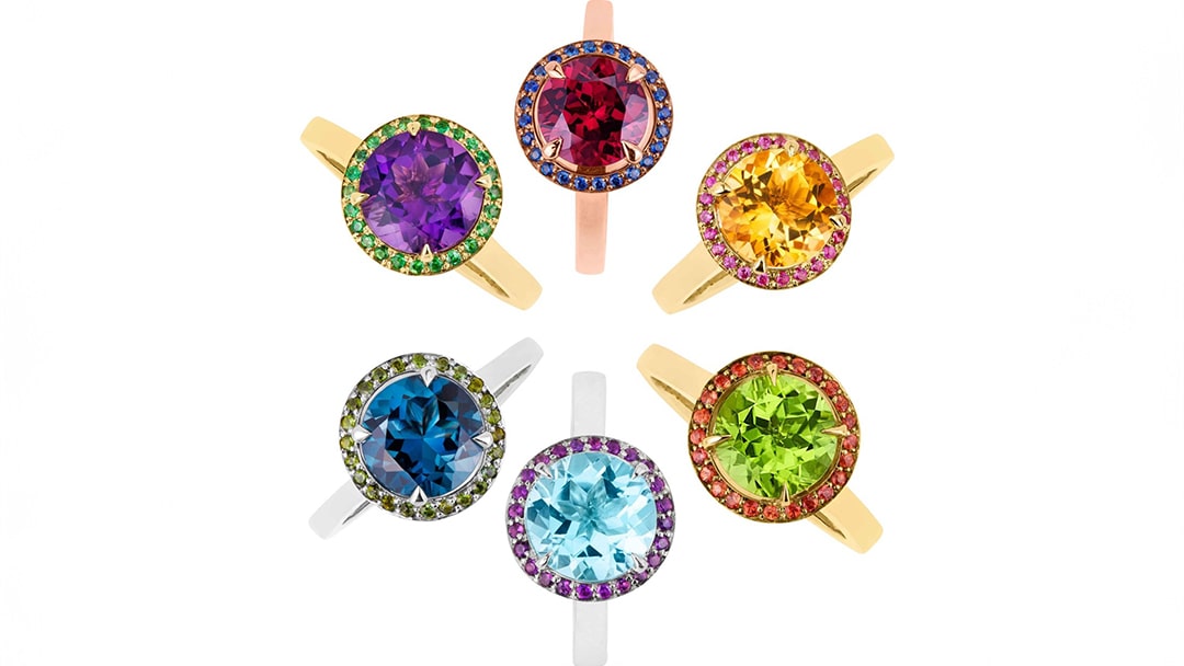 The Tutti Frutti rings collection