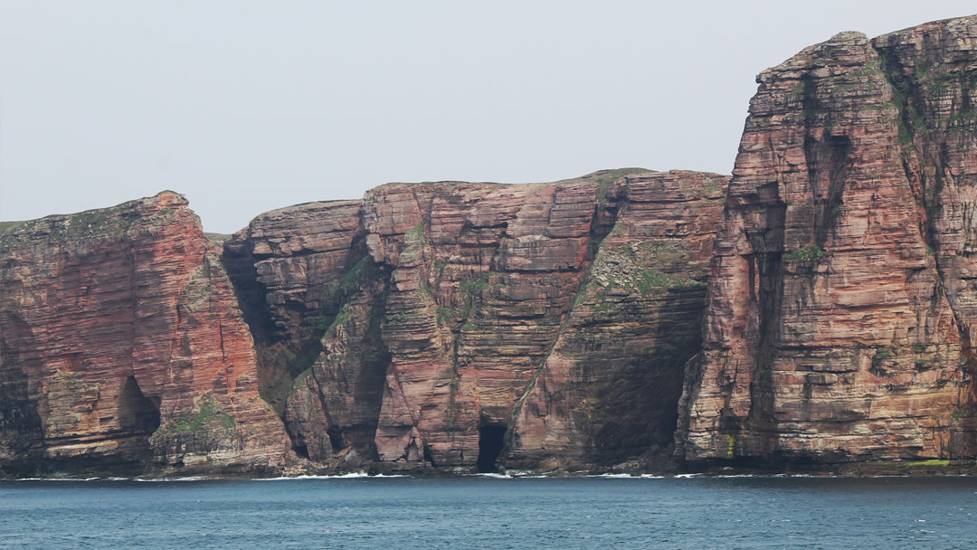 Cliffs and sea caves