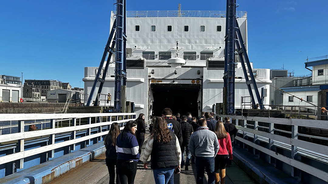 Kinneff, Durris and Mearns Young Farmers visiting the Aberdeen Ferry Terminal