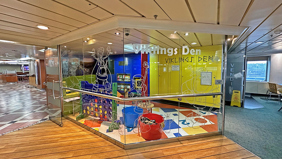 New Vikling's Den artwork onboard the MV Hjaltland