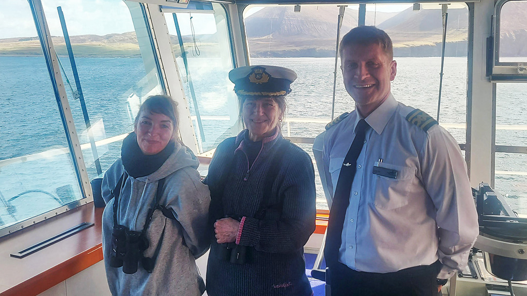 The Orkney Marine Mammal Research Initiative (OMMRI) team onboard the MV Hamnavoe