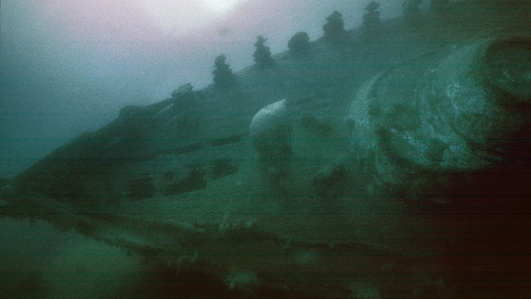 The Royal Oak underwater in Orkney