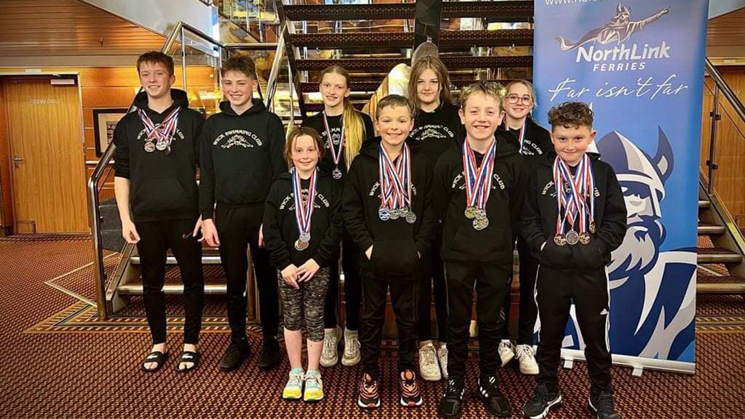 Wick Amateur Swimming Club travelling with NorthLink Ferries through the sponsorship program