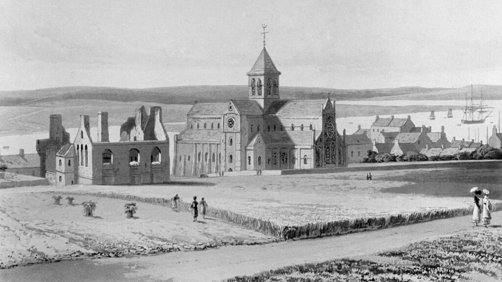 Image of Kirkwall in 1636 by William Daniell