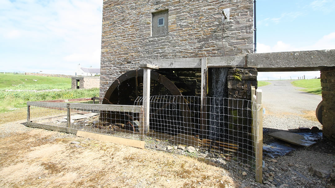 The waterwheel at the Barony Mill