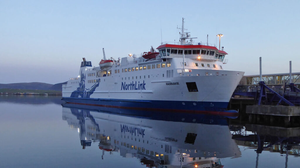 MV Hamnavoe docked in Stromness, Orkney