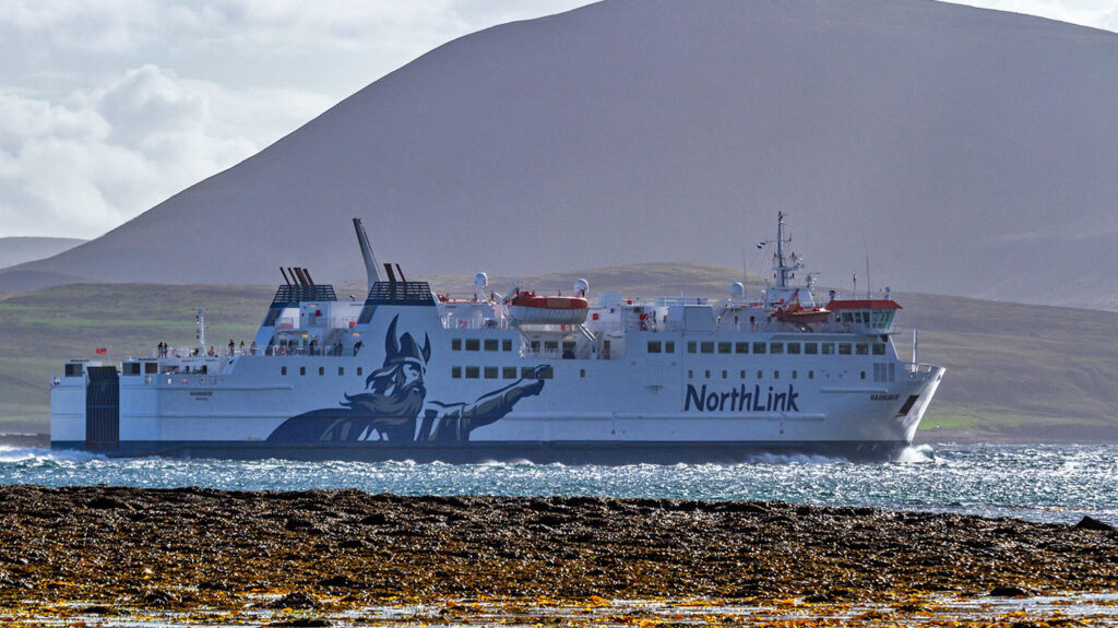 MV Hamnavoe sailing from Orkney to the Scottish mainland