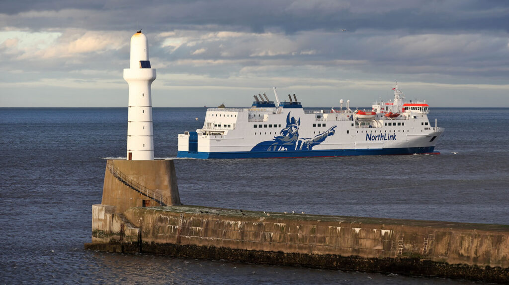 NorthLink Ferries ships leave Aberdeen to sail to Shetland and Orkney