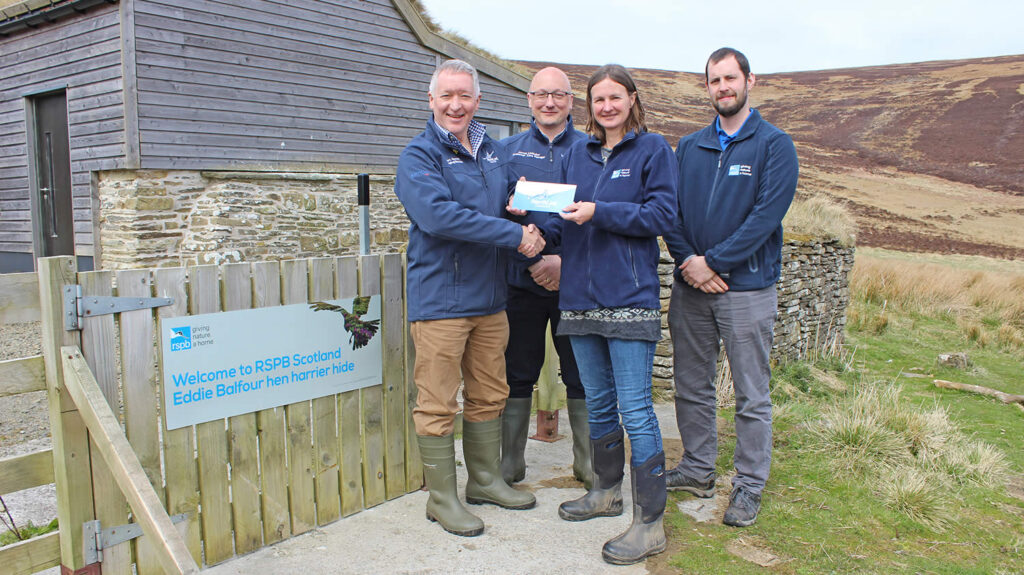 RSPB Cheque Donation at Cottasgarth in Orkney