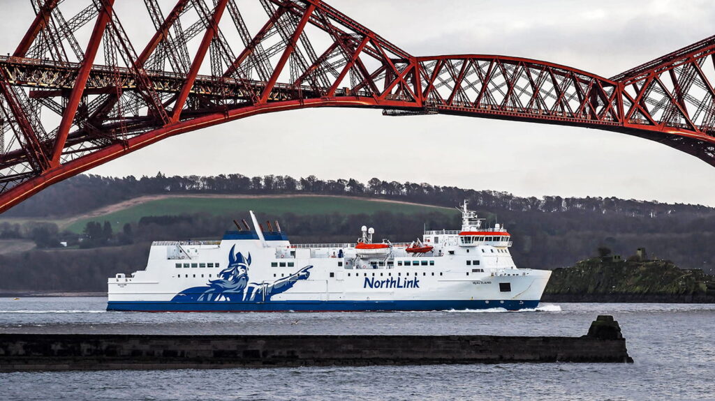 MV Hjaltland heading to dry dock in Rosyth photo © Copyright Dennis Penny