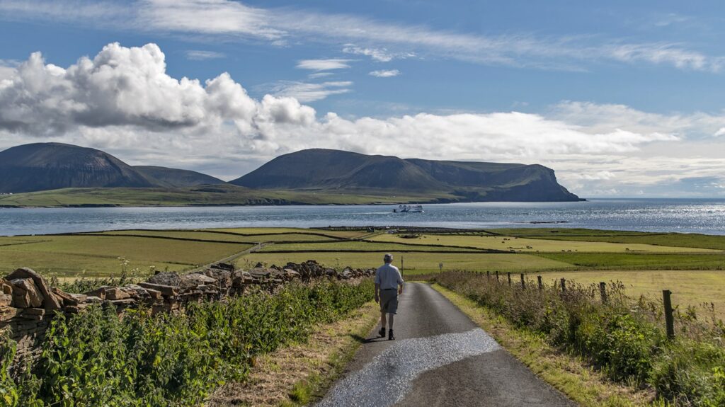 Looking across the Hoy Sound
