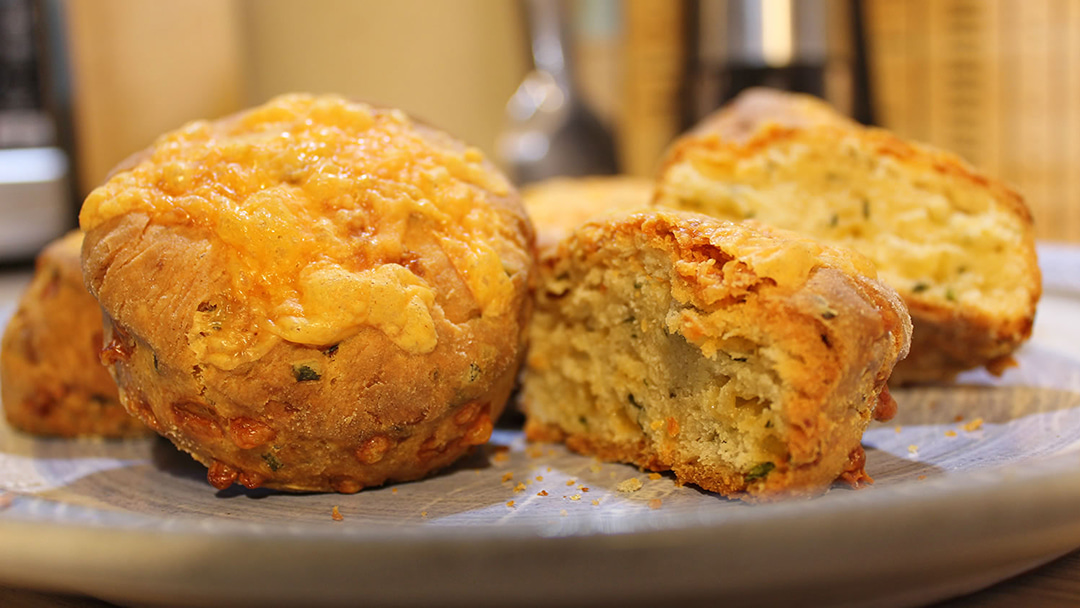 Delicious Orkney cheddar and chive scones