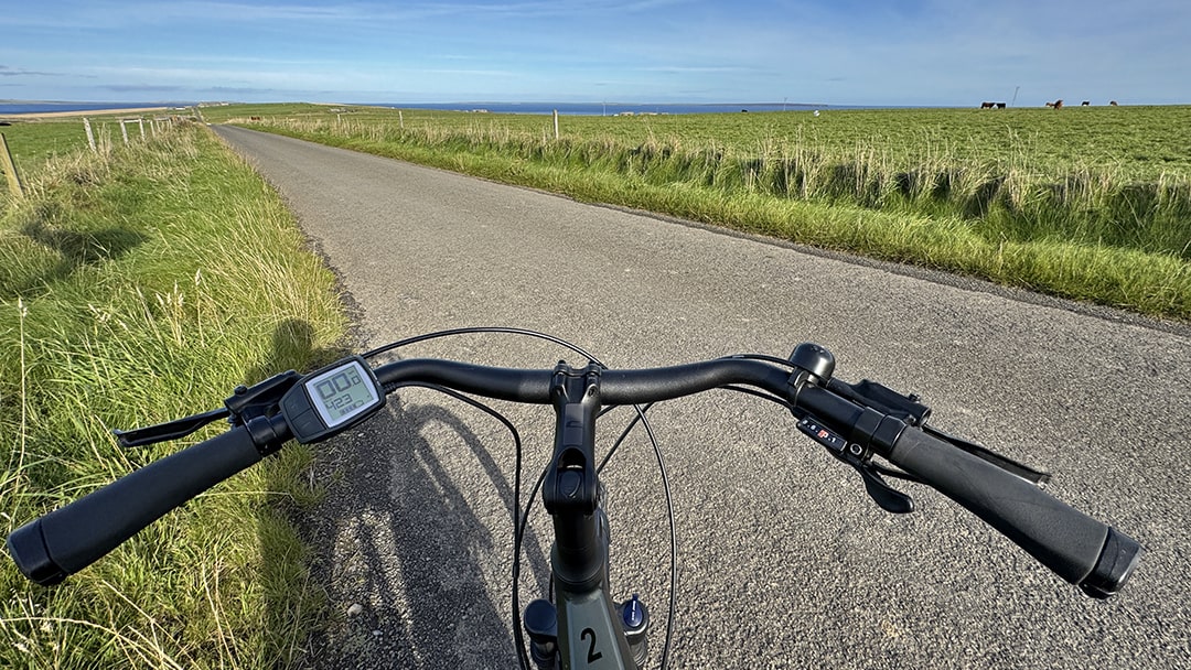 Cycling in Shapinsay, Orkney