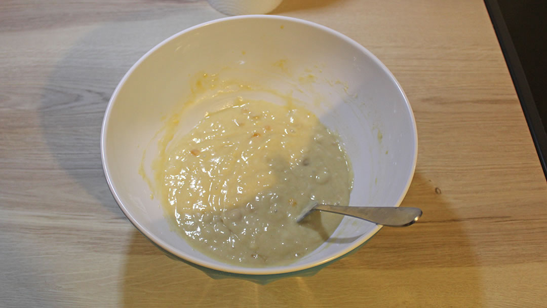Nearly all the ingredients mixed together