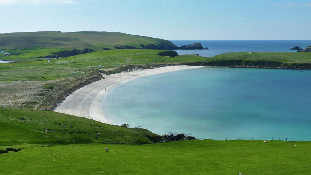 Spiggie Beach in South Mainland, Shetland