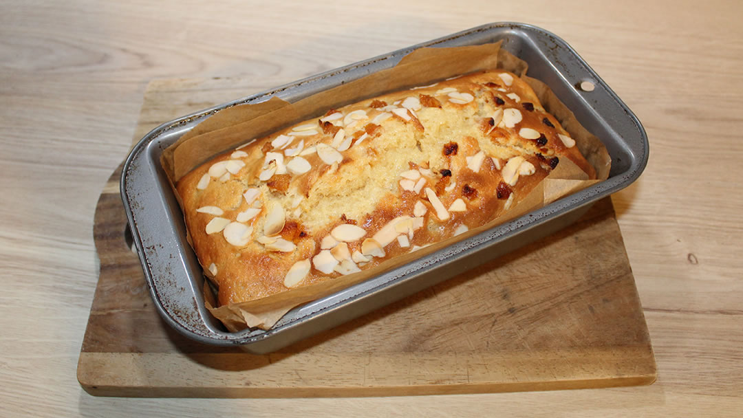 The Apricot Loaf fresh out of the oven - please ignore the singed bits!