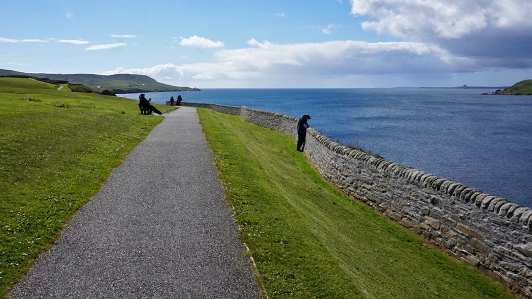 The Knab coastal path in Lerwick, Shetland