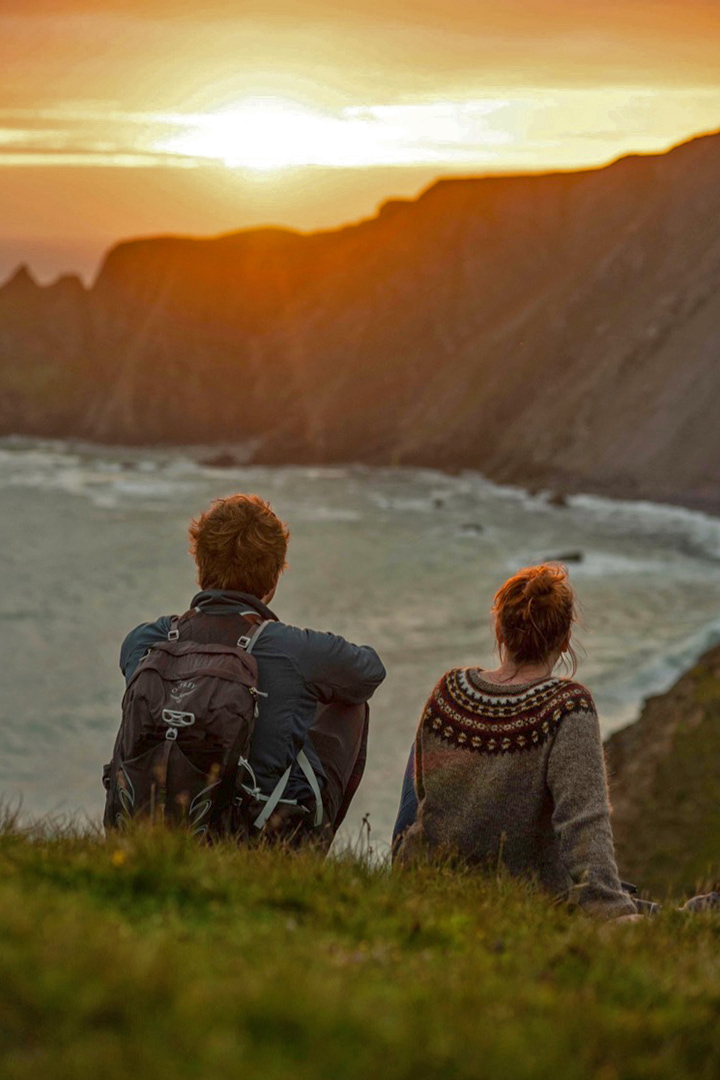 Watching a sunset at Deepdale, Shetland