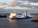 Hrossey enters Aberdeen Harbour