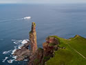 MV Hamnavoe sailing past the Old Man of Hoy