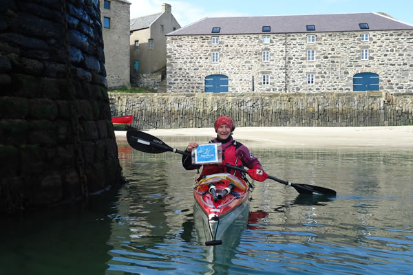 Sarah Wingrove with Magnus at Portsoy