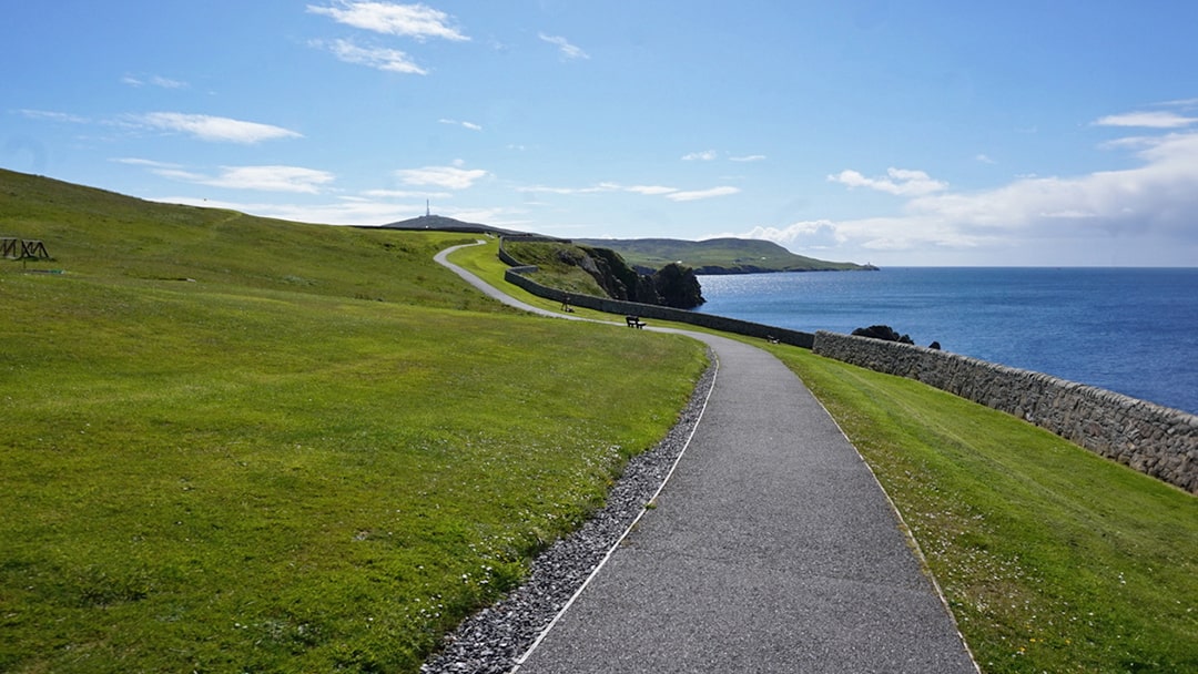 Walking at the Knab in Lerwick
