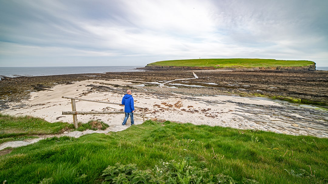 Crossing over to the Brough of Birsay at low tide