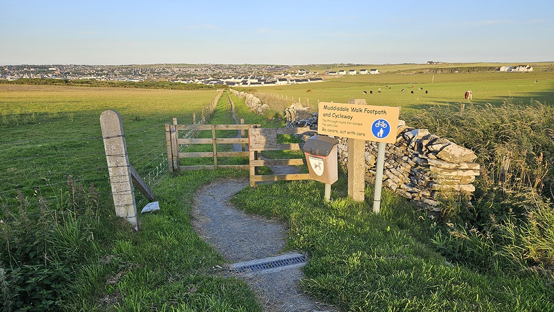 The Muddiesdale footpath in Orkney