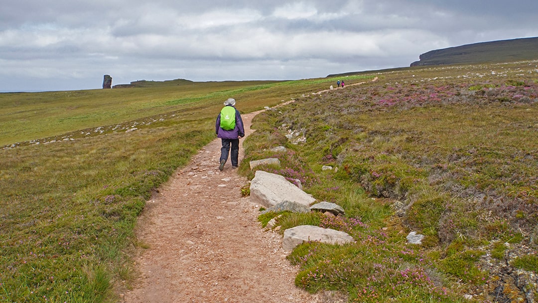 Walking to the Old Man of Hoy in Hoy, Orkney